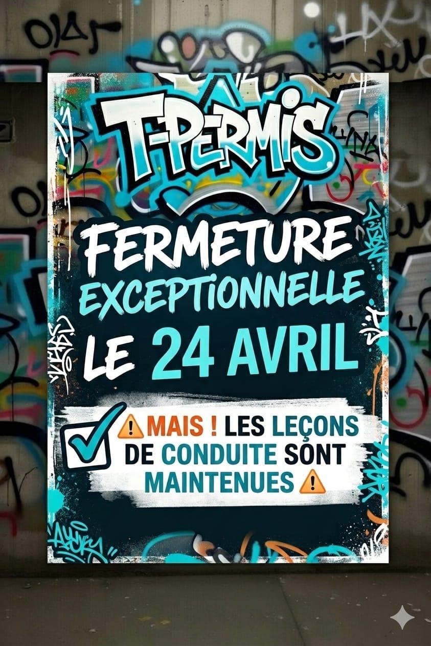 Fermeture du bureau avril 2026