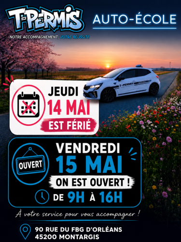 Fermeture du bureau Mai 2026